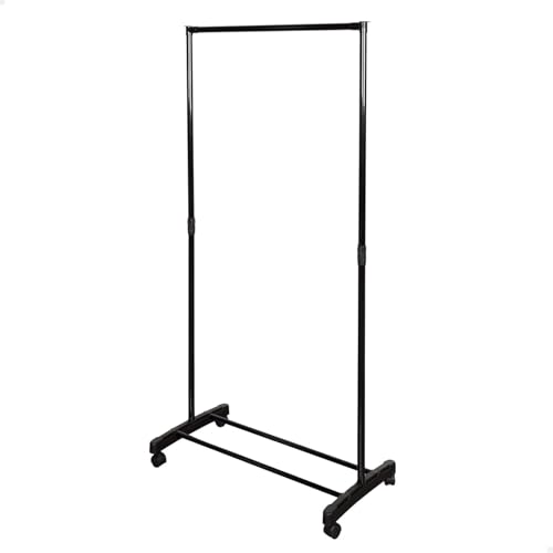 AKTIVE Max Home Asino vestiti con ruote e mensola, 75 x 42 x 157 cm, Max 8 kg, Freni, Armadio aperto, Stand appendiabiti, Organizzatore scarpe, Cabina armadio, Asini appendiabiti (18434)