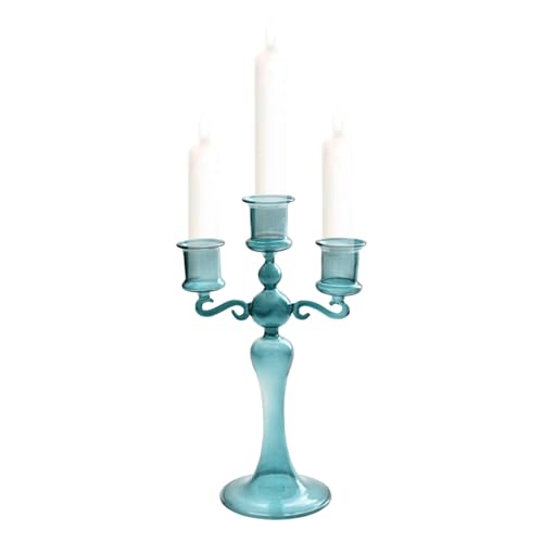 Bougeoir à 3 têtes transparent candélabre de table anniversaire et vacances - 7