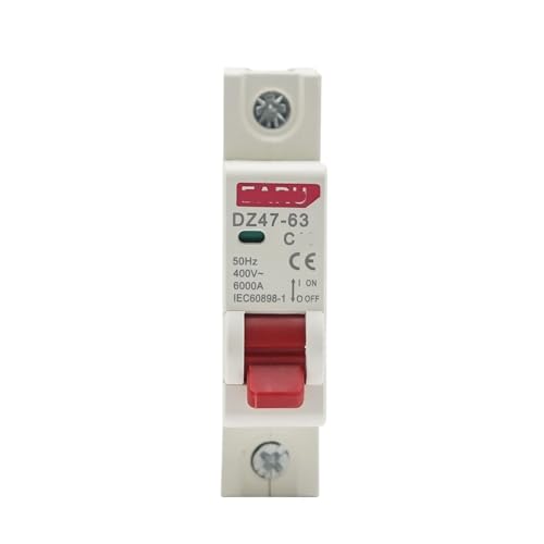 Disjoncteur 1P AC DZ47-63 C63 Tableau Électrique Rail DIN 230V 400V
