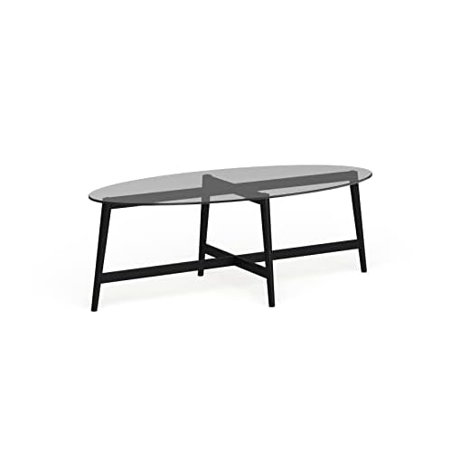 Overstock Olson Coffee Table, 50" Wide, Blackened Bronze