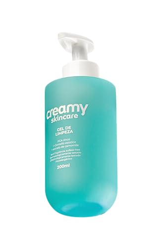 Creamy Skincare Gel de Limpeza 200ml | Limpa Profundamente, Sem Fragrância e Livre de Sulfatos, Remove Impurezas e Regulariza a Oleosidade | Peles Oleosas e/ou Mistas