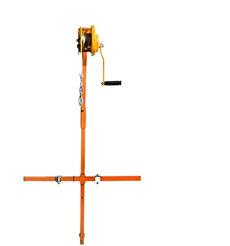 icVantA Portable Winch Hoist for Air Conditioner Installation, Specialized Winch for Mounting and Disassembling Outdoor Units (Color : 1200lb Winch 10m) (3ph Brackets+Winch 30m)
