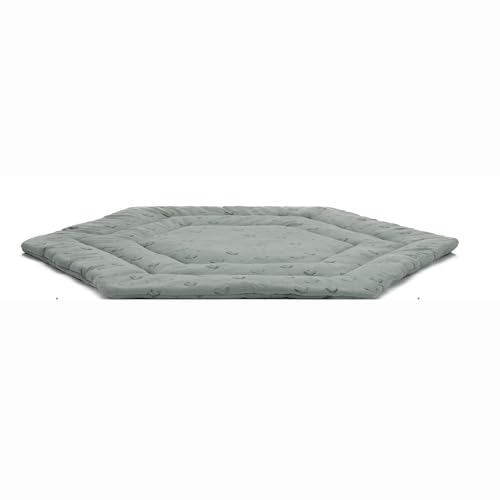 Fillikid Einlage Laufstall 6-eckig Exklusiv | Krabbeldecke Laufgitter 124 cm | Schutzeinlage Laufgitter weich gepolstert | Spieldecke waschbar | Laufgittereinlage