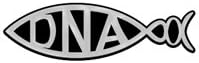 DNA Fish Chrome Auto Emblem - 6.25" x 2"