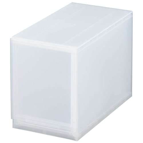 Sanka D2SC-LSCL Modular Case, Flexible Combination Drawer Storage Case, Slim L, Clear, Drawer Storage That Can Be Combined According To Your Lifestyle, Pull Out And Close Drawers, Rubber Stopper To