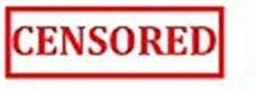 Censored - RED Office Self Ink Rubber Stamp with Border -Cosco Printer 30 Stamp