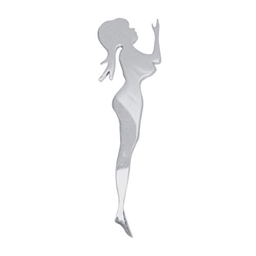 Image of GG Grand General 90153 4-3 /4 X 1-1 /2 Inches Chrome Mini Standing Lady Facing Right w /Adhesive Tape