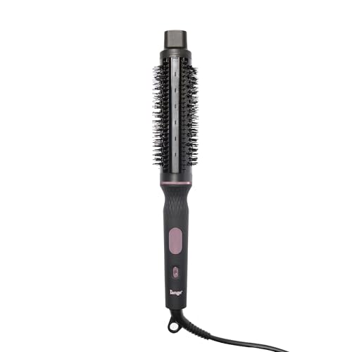 Image of L'ANGE HAIR GlamWave Infrared Ionic Thermal Brush | 38mm Anti-Frizz Heated Round Brush for Volume, Defined Curls & Shine | Fast Heat-Up, Auto Shut-Off | Black