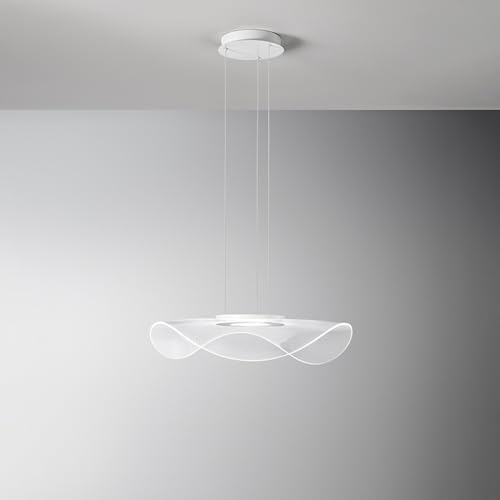 Suspension LED 45W Perenz en acrylique transparent de 70 cm