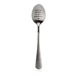 Pearhead You’re Going to Be A Grandma Pregnancy Reveal Spoon, Promoted to Grandma Gift, Grandma Announcement, Silver