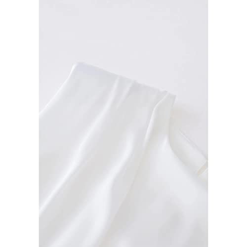 CHICWISH Women's White/Light Yellow/Sage/Pink/Pistachio Satin Tie Back Sleeveless Top4