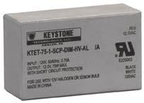 75 Watt 120V to 12 Volt Low Voltage Step Down Dim Ballast KTET-75-1-SCP-DIM-HV-AL