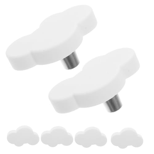 Hohopeti DIY Home Decor 6pack Cloud Shape Soft Rubber Fun Boys and Girls Drawer Handles Cute Designs