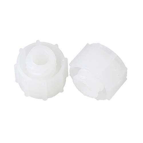 CNBTR Industry Airtight Dispensing Round Plastic Cap Lock Screw Type 13.3mm White Pack of 100