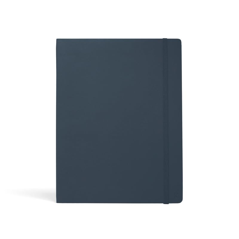 Karst Pro Series Softcover Agenda - Daily Planner & Journal Notebook, Water Resistant Stone Paper, 144 Pages, Lay Flat Binding, Expandable Back Pocket - Marine