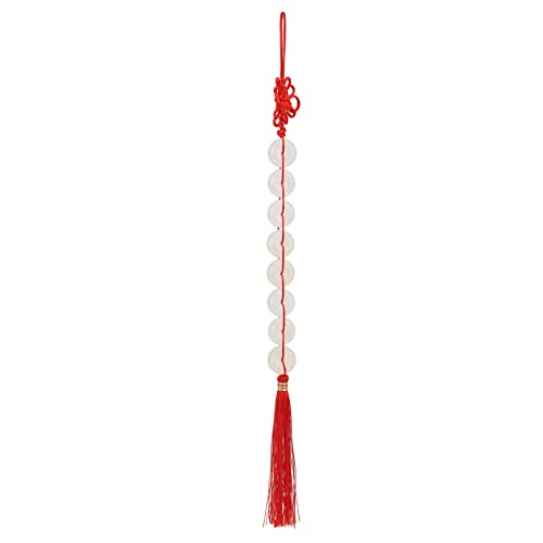 Haofy Cintre de Voiture à Nœud Chinois Rouge avec Pendentif en Jade pour Voitures, Maison et Bureau – Décoration du Nouvel An Chinois, d'ornement Traditionnel pour les Occasions Spéciales