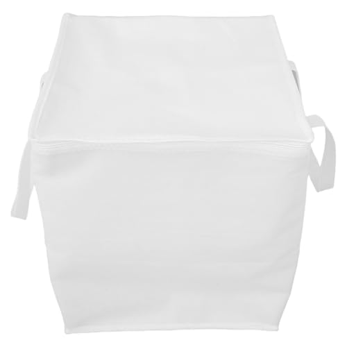 WATIIFUFU White Insulated Thermal Picnic Bag with Heat Preservation and Sturdy Cloth Material, Portable Lunch Tote for Outdoor Activities and BBQ
