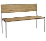 Banco iCub con respaldo 50x100x86cm Blanco en madera maciza de pino acabado vintage estilo industrial Box Furniture - 50X100X86 cm - 1.8 - Efecto Vintage - Blanco