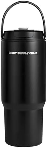 Water Bottle 24 oz-Stainless Steel Tumbler with Straw - Vacuum Insulated Water Bottle 24 oz for Home, Office or Car Reusable Cup With straw,Cold for 12 Hrs or Iced for 24 Hrs(Black)