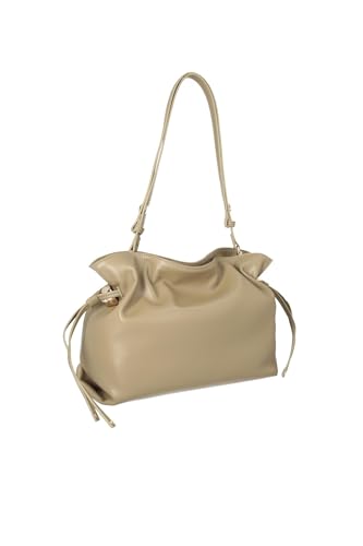 Bolso de hombro Liu Jo Riccy ECS hobo en color marrón topo con bandolera