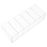 VICASKY Scatola Portaoggetti Divisori Rimovibili in Plastica Trasparente, Contenitore Organizzatore per Bustine di tè e Bevande, Porta Condimenti Compatto per Cucina e Viaggi