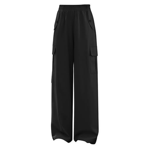 IBAKOM Cargo Pants for Girl Teen Baggy Parachute Trouser with Pocket Tween Wide Leg Y2K Sweatpant Hip Hop Dance Jogger Bottom3