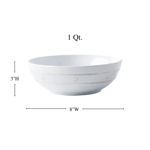 Juliska - Berry & Thread Melamine Coupe Bowl, Whitewash - Unbreakable, Melamine, Embossed Bowl #TOP1