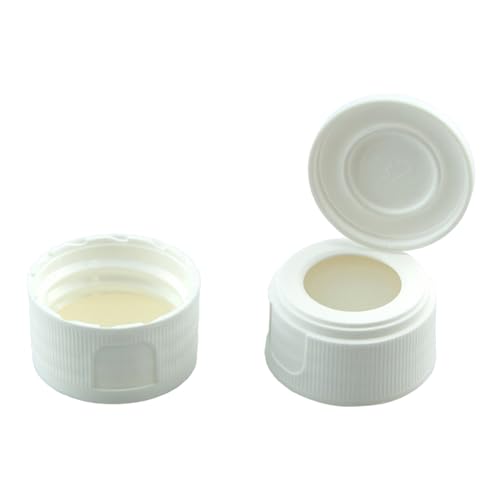 Fermeture N24 MACHEREY-NAGEL en polypropylène blanc avec joint silicone PTFE lot de 100