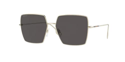 BURBERRY Daphne BE3133 110987 58MM Light Gold/Dark Grey Square Sunglasses for Women +Bundle with Accessory Eyewear Kit