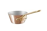 Mauviel M'Minis Mini Sauteuse évasée Cuivre & Inox avec Bord Verseur & Manche Bronze 3,54 Pouces Fabrication Française