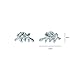 925 Sterling Silver Leaf Stud Earrings for women - Small Trendy Elegant Nature Studs | Handmade by MiYa Jewelry Creations