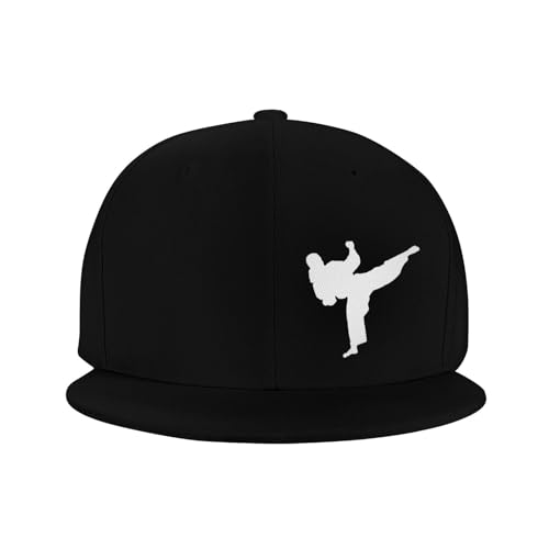 Silhouette Karate Adjustable Outdoor Baseball Hat Flat Hat3