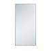 Elegant Decor Metal Frame Rectangle Mirror 18 inch in Silver