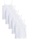 NEXT Mädchen Trägertop mit Spitzenbesatz im 5er-Pack Weiß 86-92