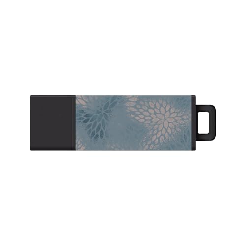 OTM Essentials USB 3.2 Flash Drive, Pro2 Prints, Blue Dahlia