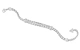 Bracelet de la marque Guess GUESS Bracelet Hollywood Glam UBB20110-S, Taille unique, Métal, Pas de gemme