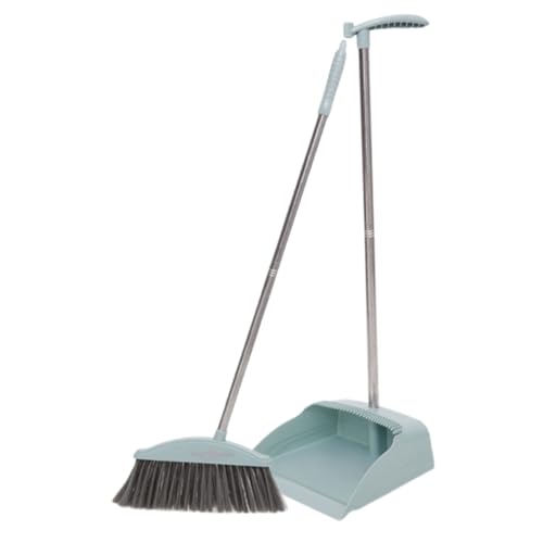 Cabilock 1 Set Long Handle Garbage Shovel Dustpan for Home Dust Pan and Broom Stand up Dustpan Lobby Dust Pan Office Garbage Shovel Commercial Dust Pan Household Brooms Stainless Steel