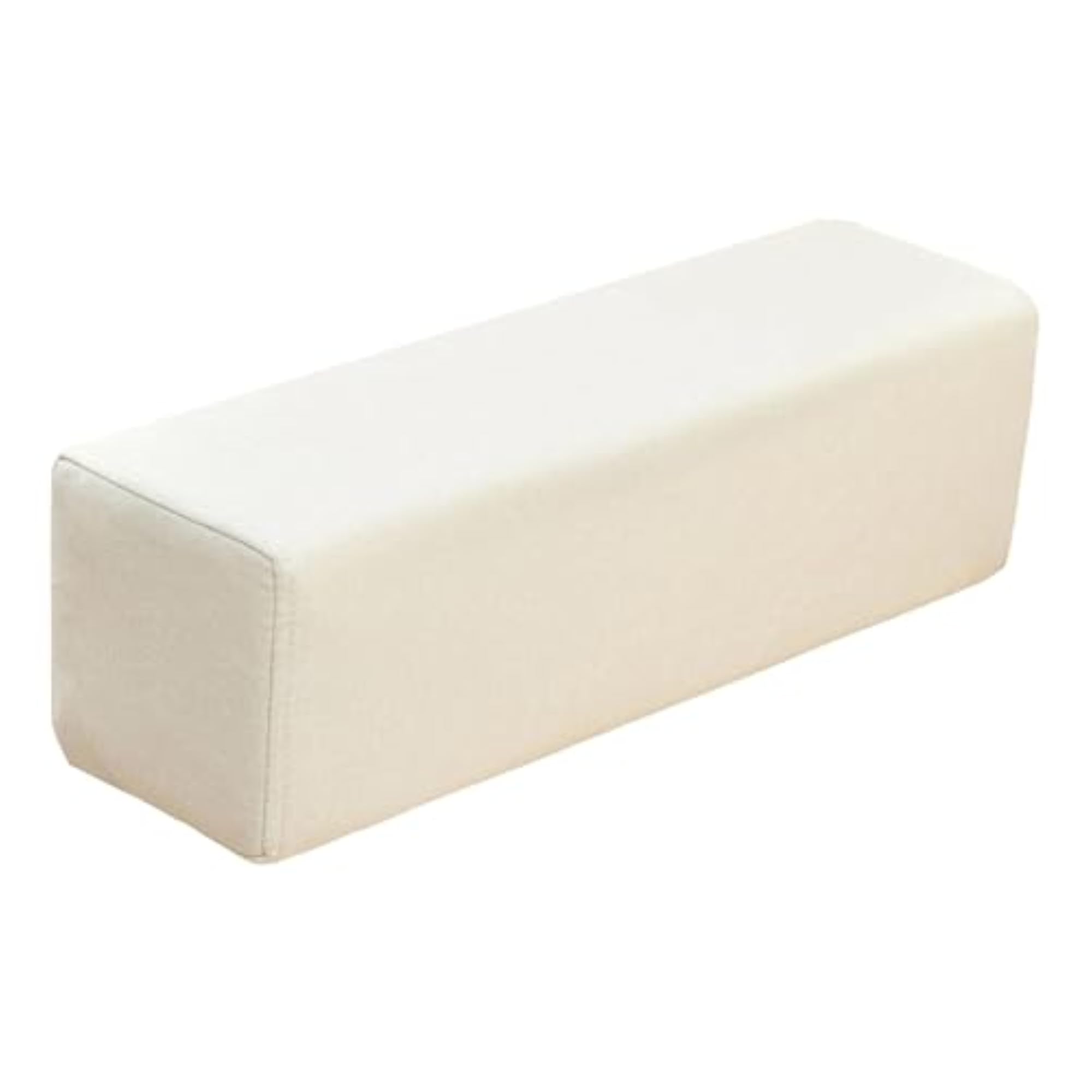 Couch Side Arm Rest Pillow, Beige White