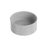 Produce Shop Lavandino Bagno lavabo da appoggio Rotondo 40x18cm Ceramica Opaco Nordic - Grigio