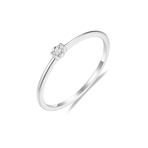 Bague engagement femme diamant or blanc, le cadeau d'anniversaire idéal pour une tante chérie