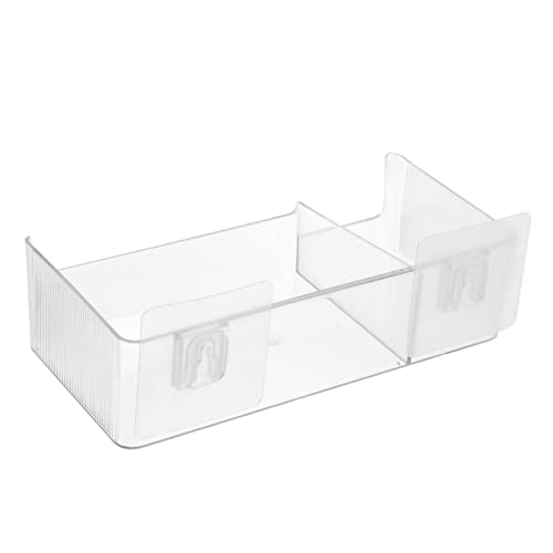 LIFKOME Organizador Frigorífico Colgante Transparente Caja de Almacenamiento con Doble Compartimento para Conservación de Alimentos Contenedor para Puerta Lateral de Congelador Diseño