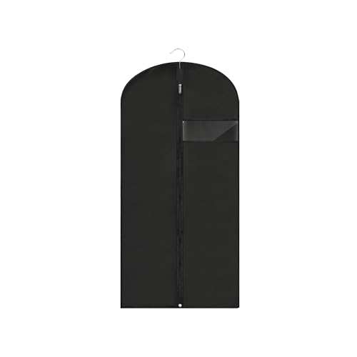 LXLOVESM Garment Bags for Hanging Clothes 45 Suit Bag Cover for Storage and Travel Dress Bags for Gowns Long (Black)