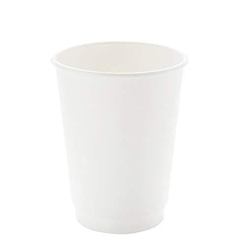 Image of Restaurantware 12 Ounce Paper Cups, Pack of 25 Double Wall Disposable a€ inch Leakproof, Recyclable, White Paper Insulated Hot Beverage Holders, with Matching Lids Available for Purchase Separately