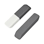 2 Pcs Natural Rubber Erasers for Ink and Pencil, Double Head Eraser to Fade Mark, Sand Rubbers Erasers, Pen Eraser Rubber for Gel Pen, Ball-Point Pens School Office Daily Art (Gray, Gray White)