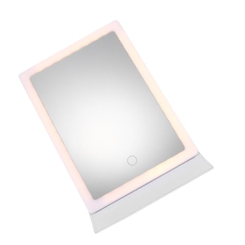 Miroir de maquillage pliable LED blanc avec trois modes d'éclairage nomade