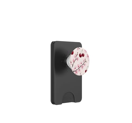 PopWallet Cerises Botanique MagSafe PopSockets porte-carte amovible pour iPhone
