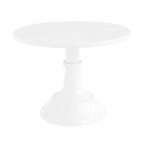 iSunday Pastel Expositor Postre Cupcake Bandeja para Servir Redondo 10 Inch para Boda Fiesta - Blanco