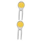 BESPORTBLE 2stücke Golf Divot Tool Aus Tragbares Golfs Zubehör Zur Rasenreparatur Hochwertiger Pitchgabel Mit Kreativer Gestaltung Für Golfspieler Und Golfplatz