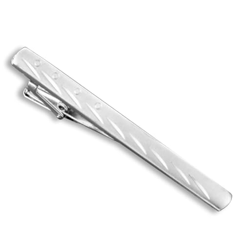 Image of Tie Clips for Men, Tie Clip, Tie Bar, Tie Bars for Men, Silver Tie Tack Pins Unique, Mens Lapel Pins for Suits Shirts, Neck Tie Clasps for Women Boys Dad Father, Jewelry Accessories Gifts for Holiday