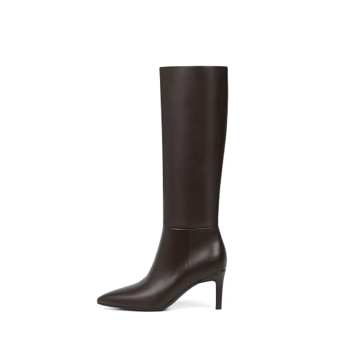 Image of Easyfox Knee High Boots Women Pointed Toe Stiletto Heel Tall Boots